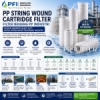 PP String Wound Cartridge Filter , Filter Benang PP untuk water treatment industri  medium